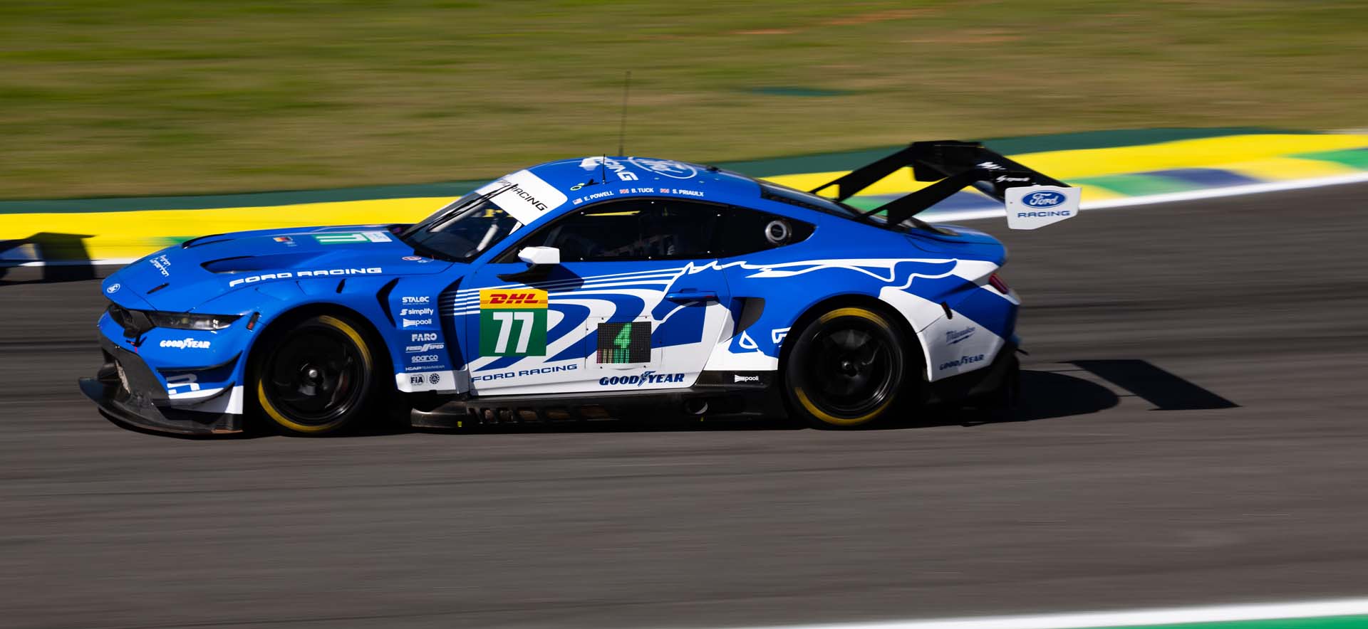 Mustang on the track