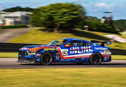 Mustang on the track