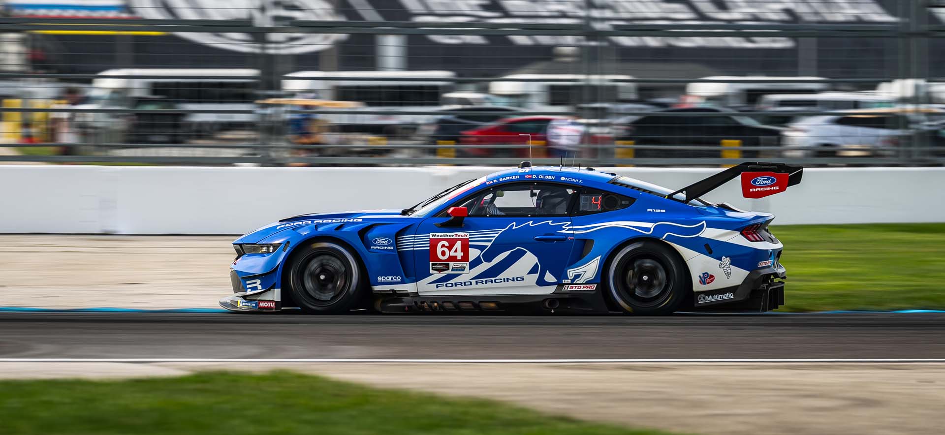 Mustang on the track