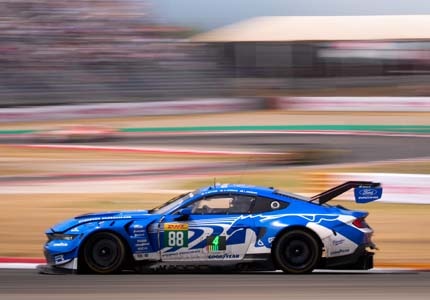Mustang on the track
