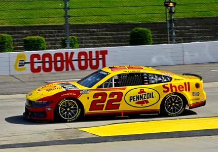 Mustang on the track