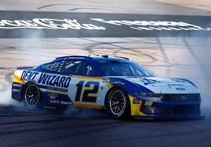 Mustang on the track