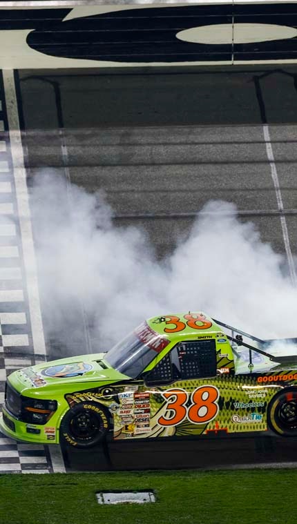 Mustang on the track