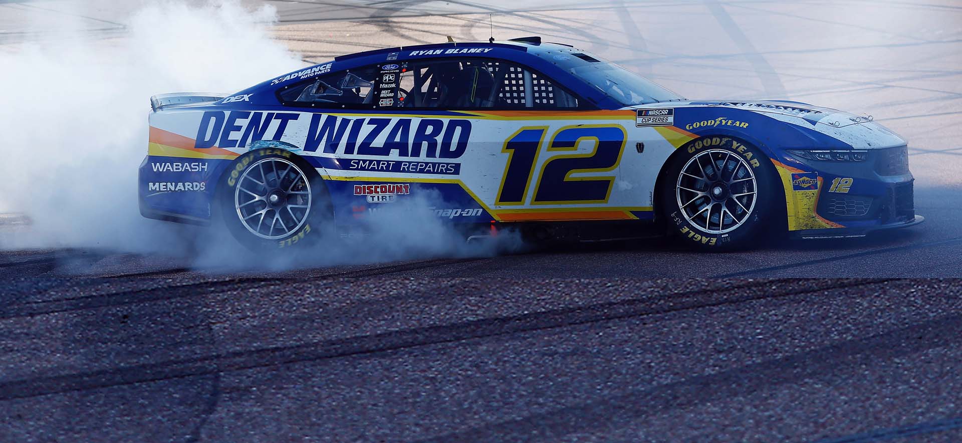 Mustang on the track