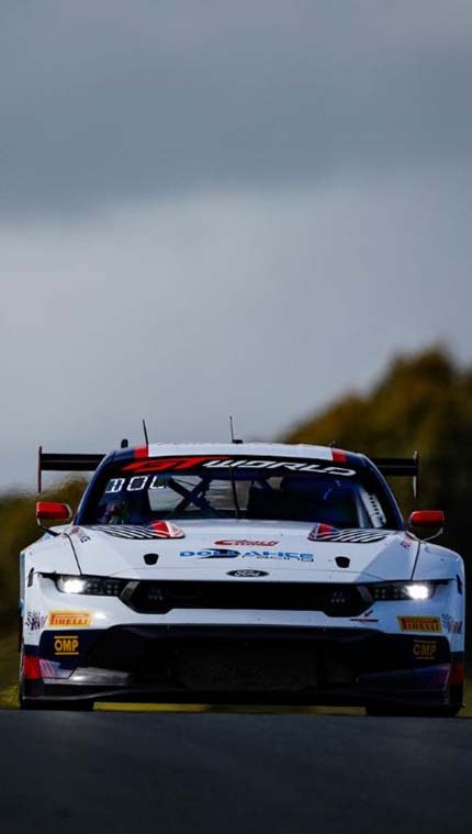 Mustang on the track