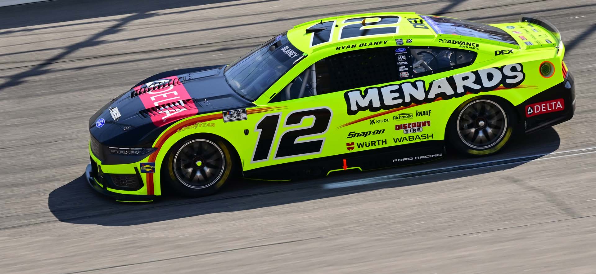 Mustang on the track