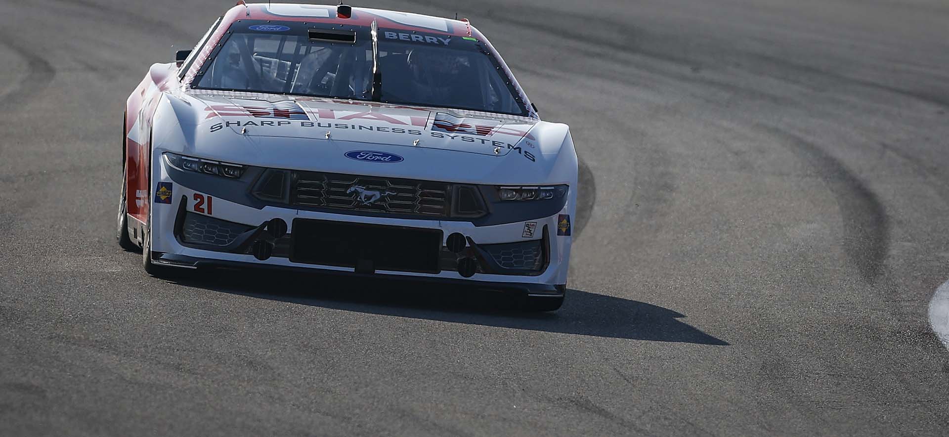 Mustang on the track