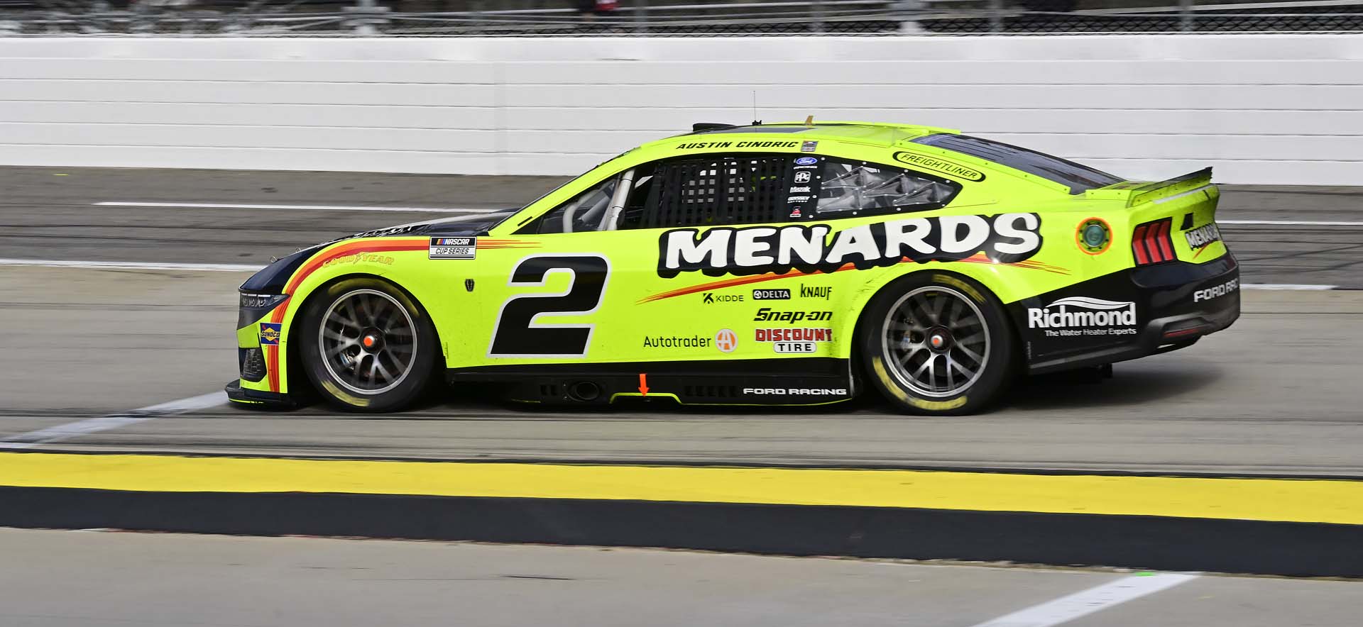 Mustang on the track