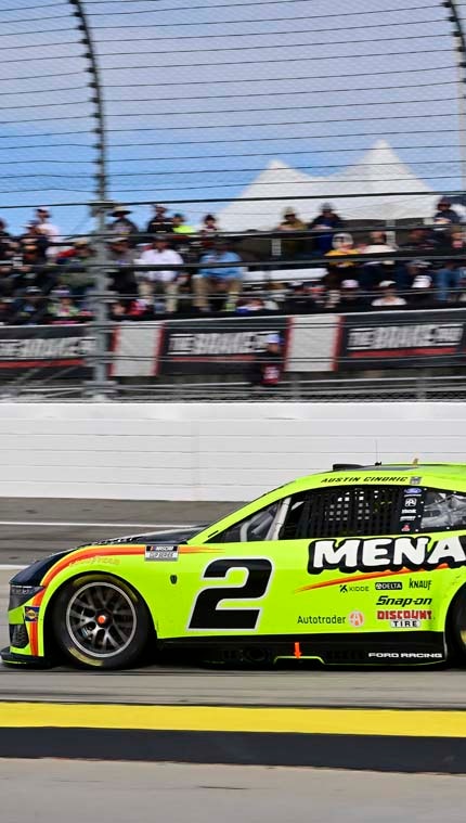 Mustang on the track