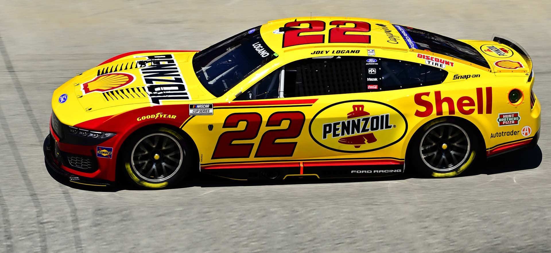 Mustang on the track