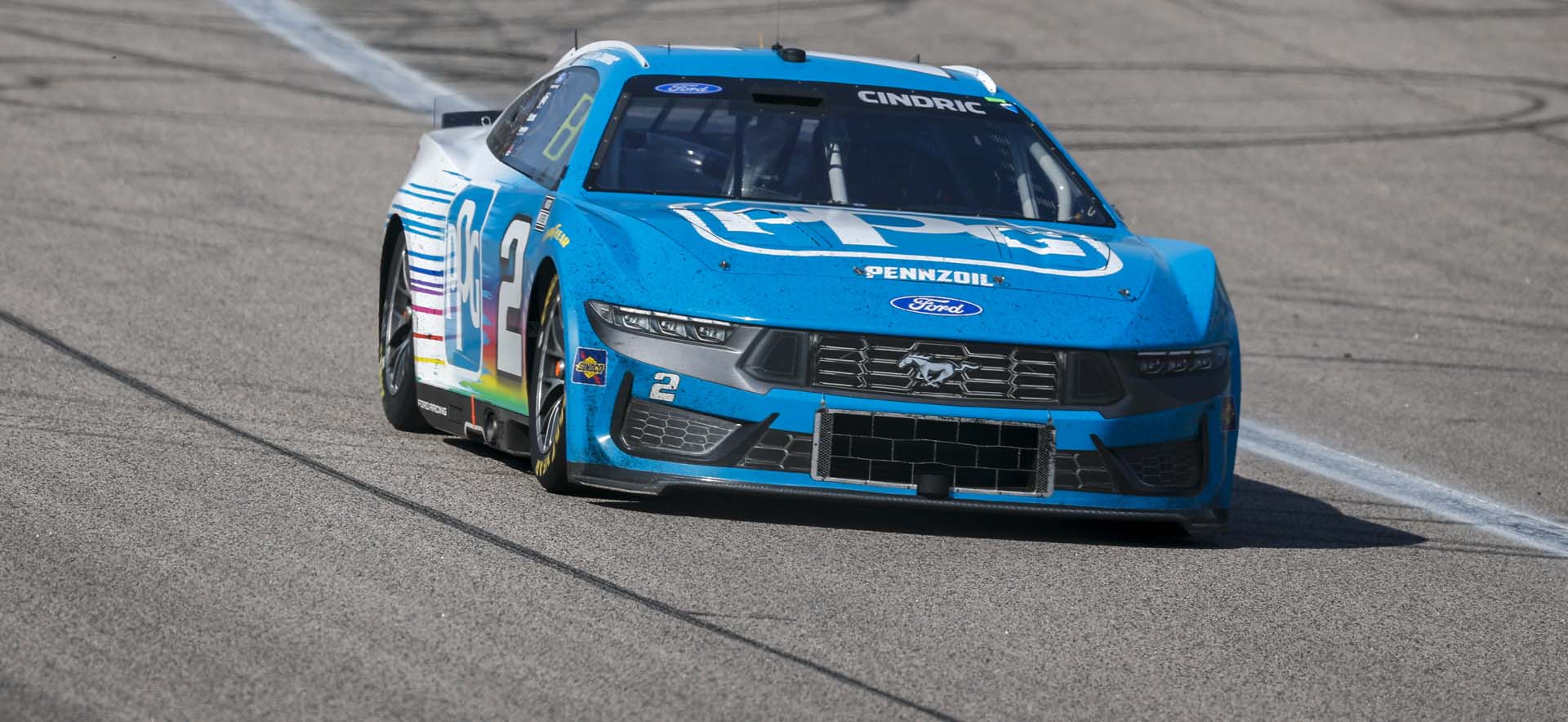 Mustang on the track