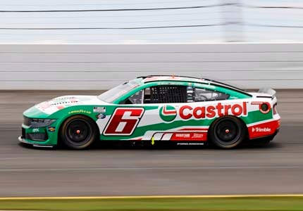 Mustang on the track