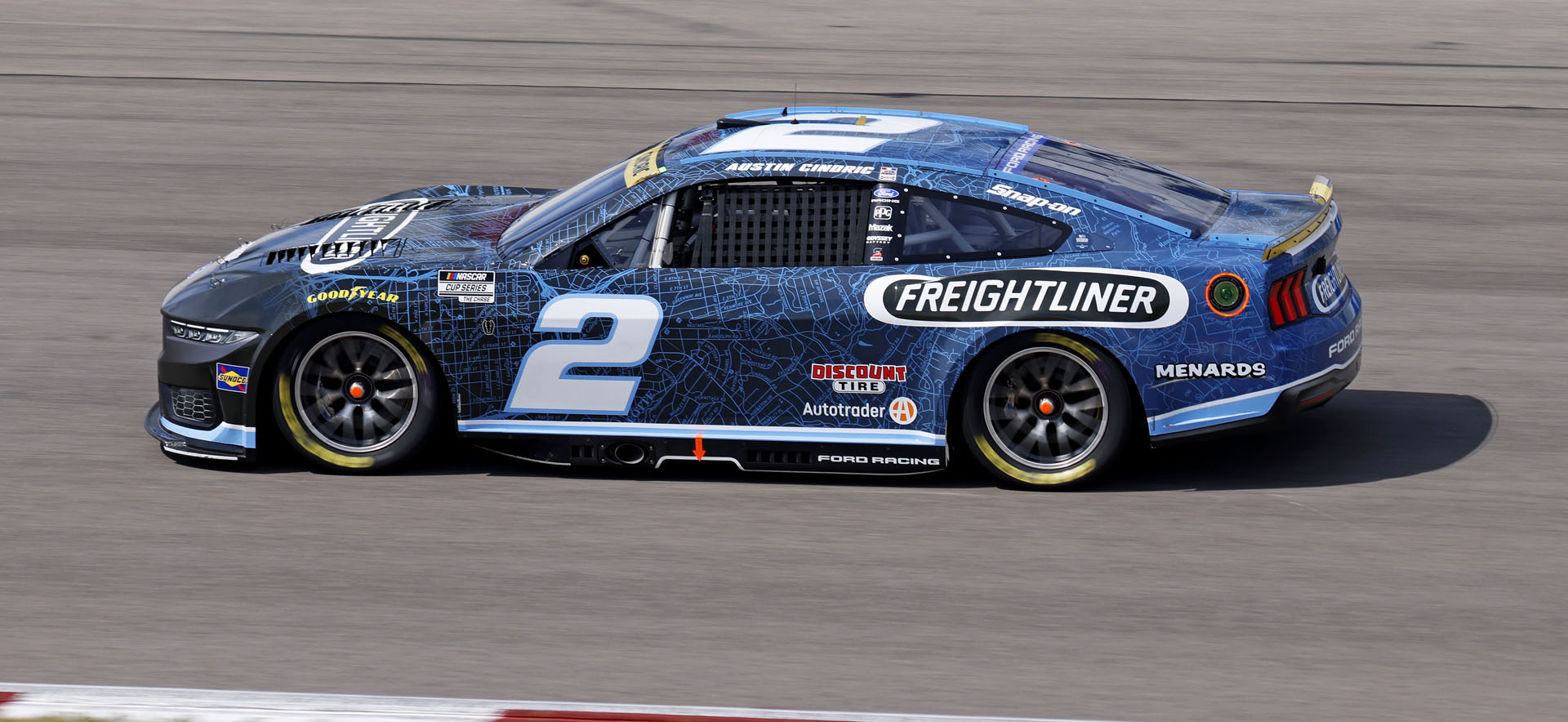 Mustang on the track