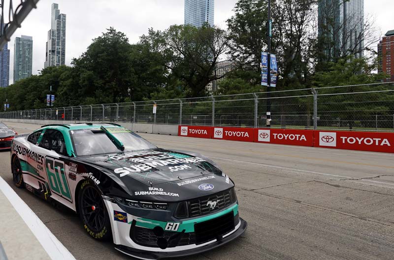 Mustang on the track