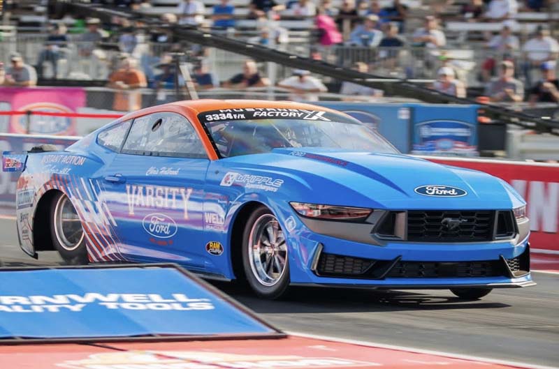 Mustang on the track