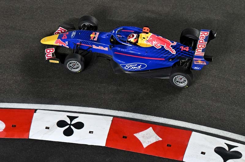 F1 academy car in vegas