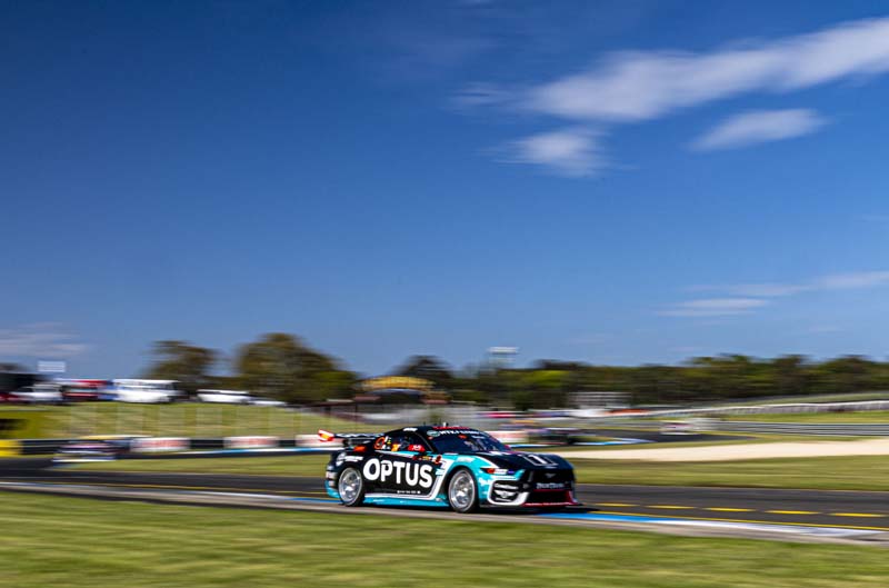 Mustang on the track