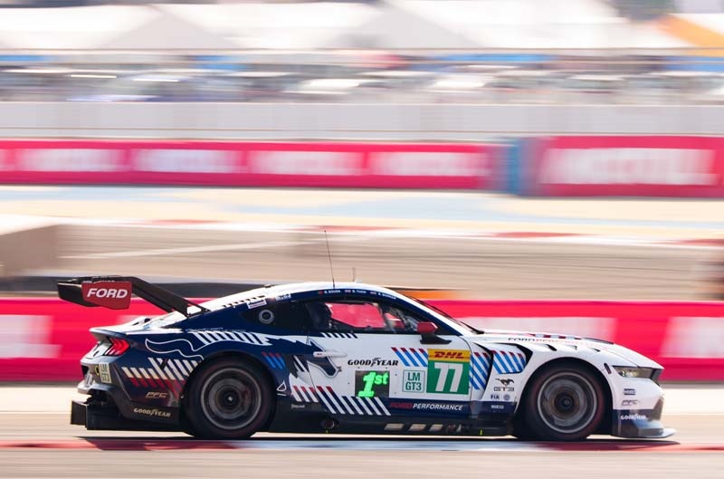 Mustang on the track