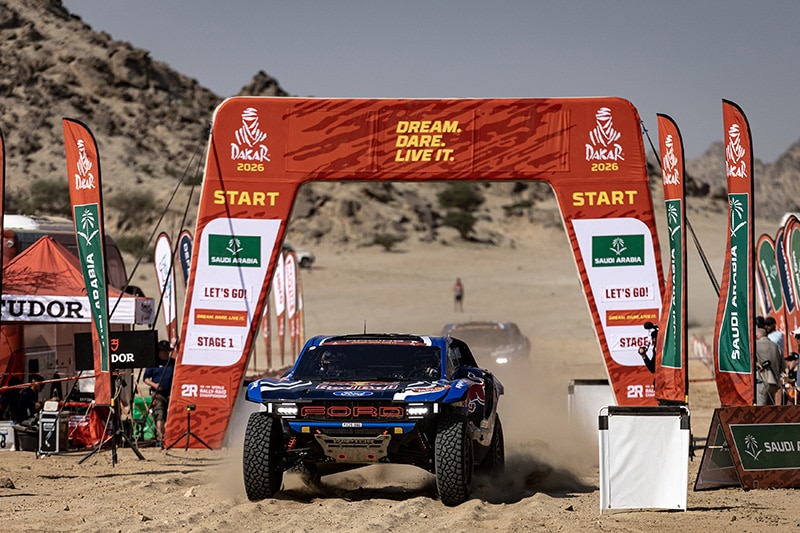 Ford Raptor T1+ Leaves Dakar Rally Start Line