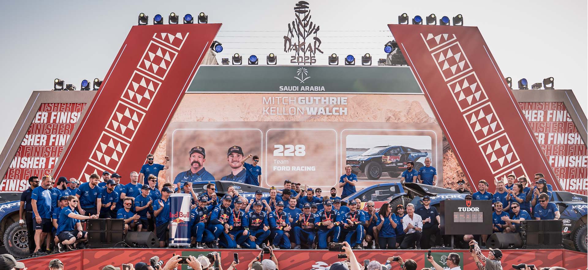 Dakar team on stage