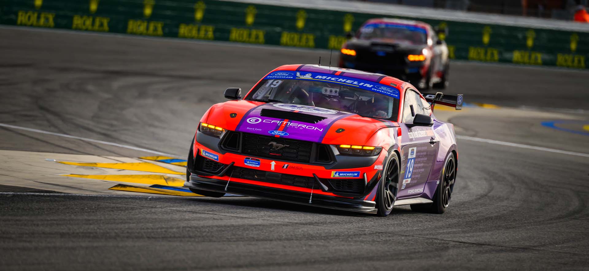 Mustang on the track