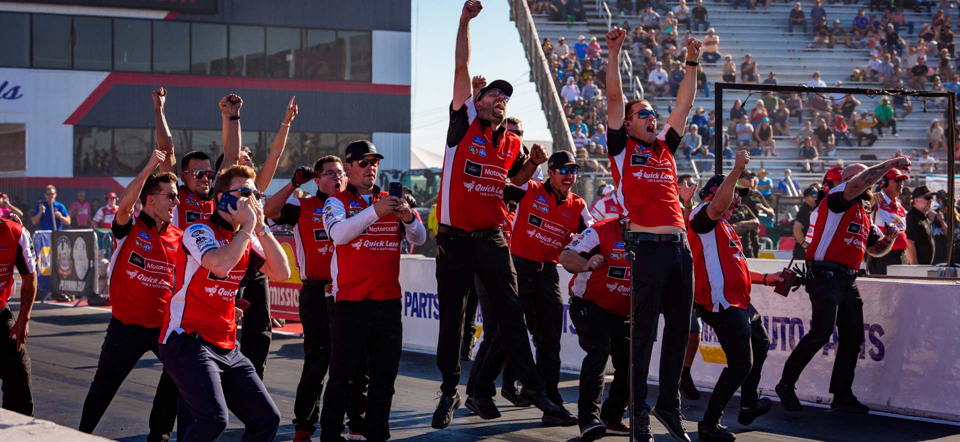 NHRA Team celebrating