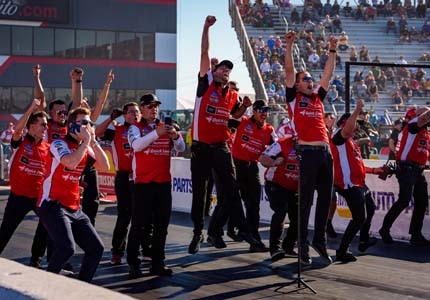 NHRA Team celebrating