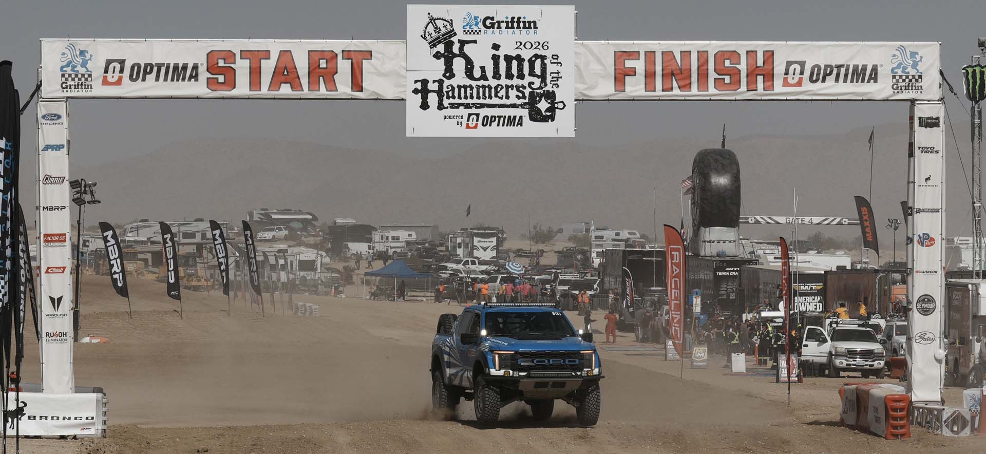 Bronco Raptor at the finish line