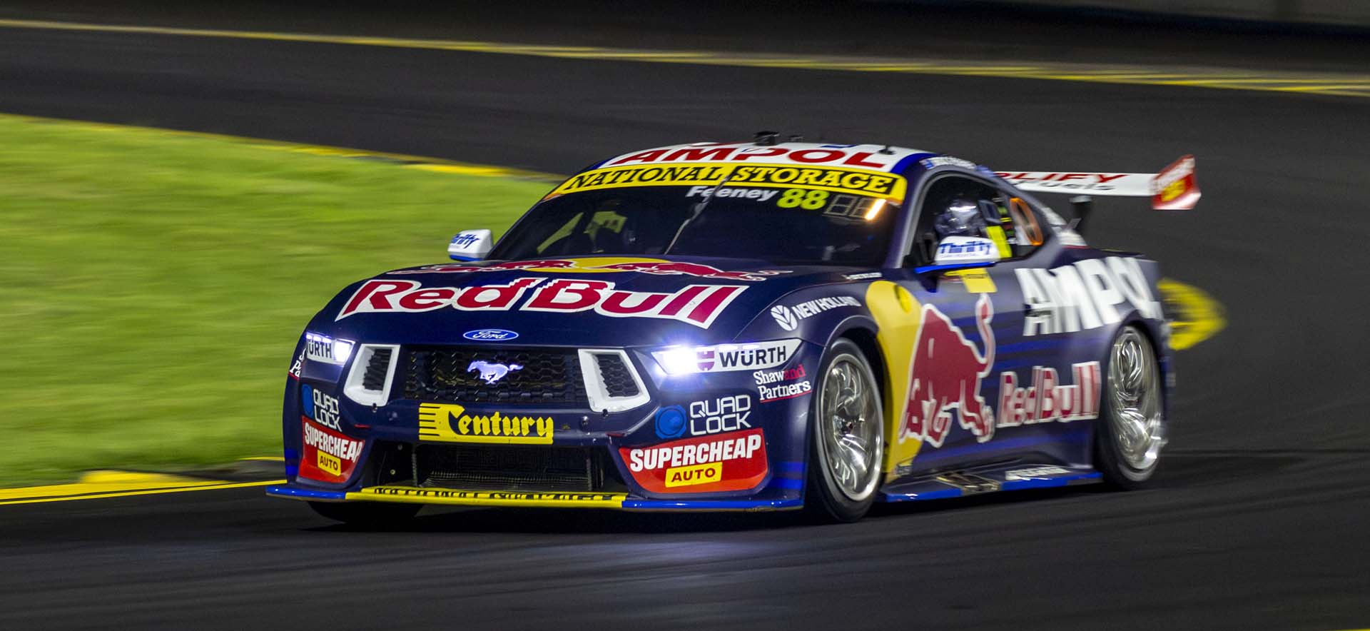 Mustang on the track