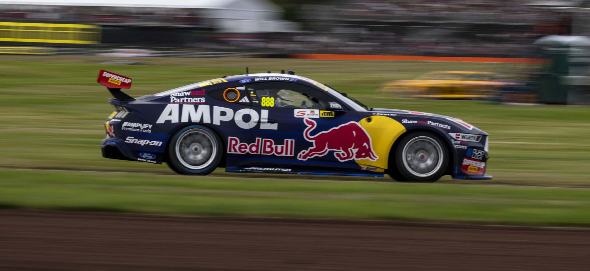 Mustang on the track