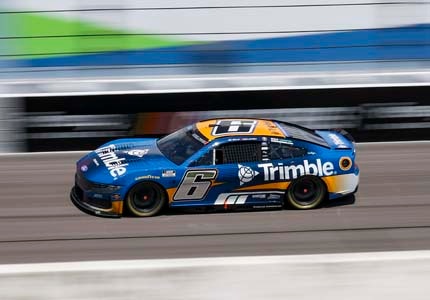 Mustang on the track