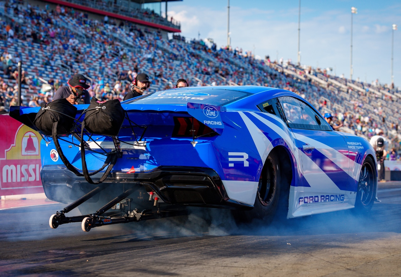 The Ford Racing Mustang Cobra Jet 2200 debuted at NHRA Charlotte