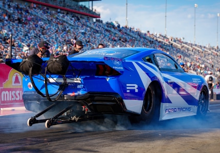 The Ford Racing Mustang Cobra Jet 2200 debuted at NHRA Charlotte