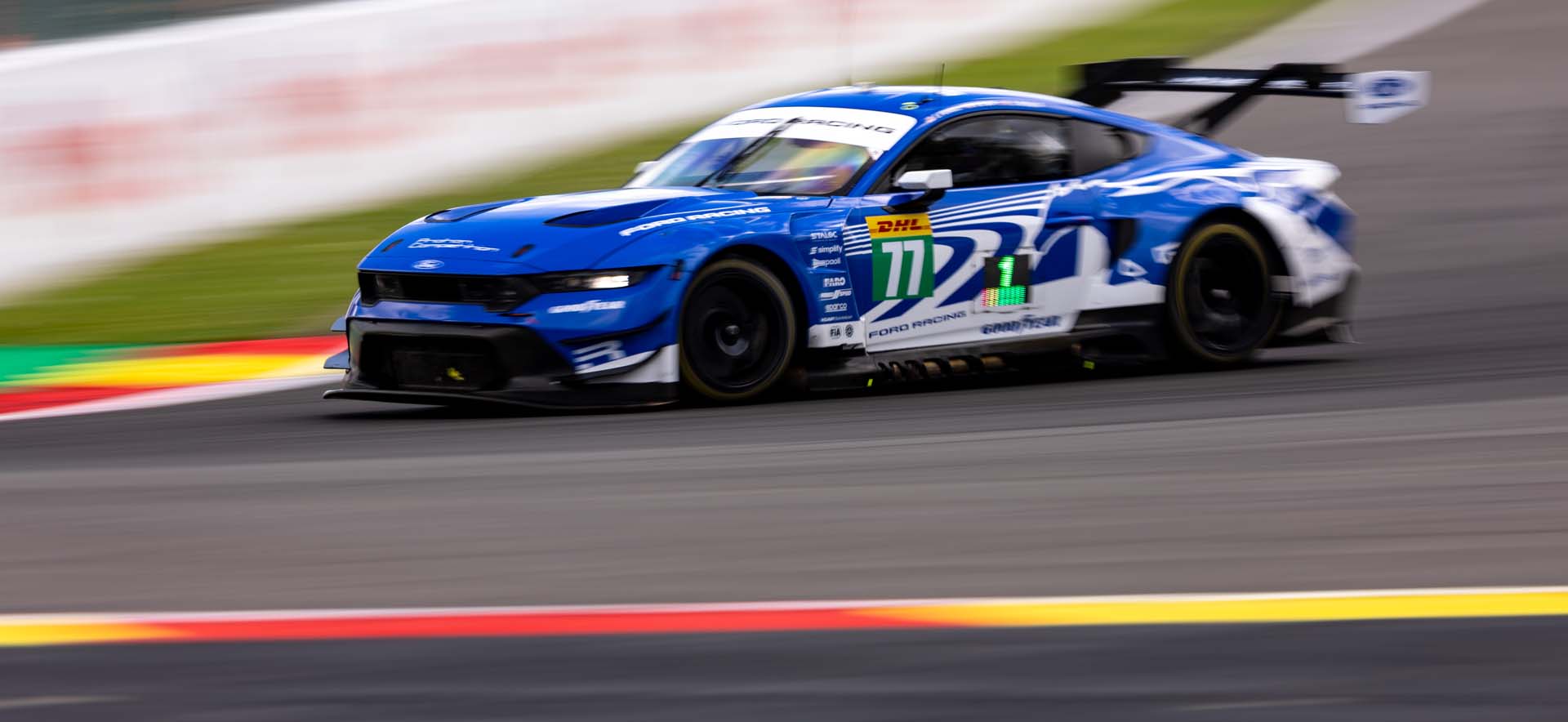 Mustang on the track