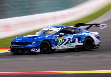Mustang on the track