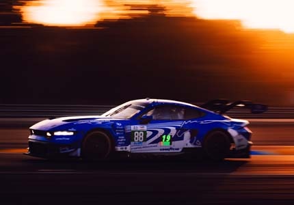Mustang on the track