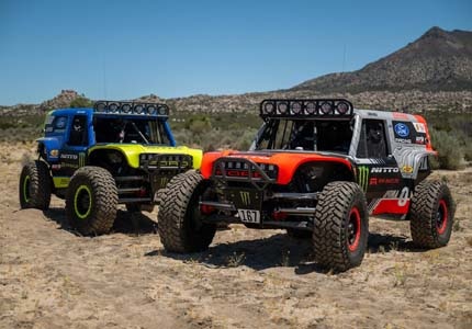 Broncos in desert