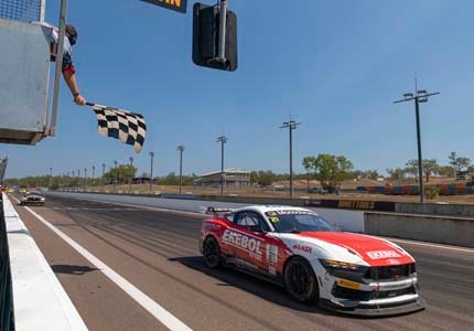 Mustang on the track