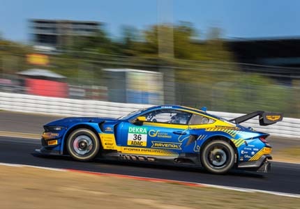 Mustang on the track