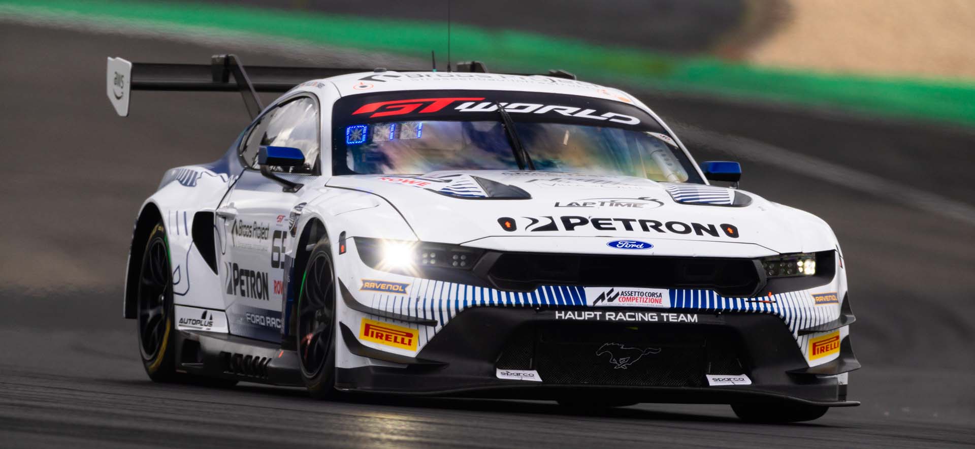 Mustang on the track