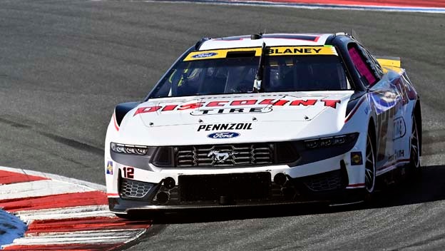 Mustang on the track