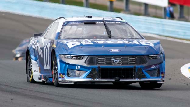 Mustang on the track