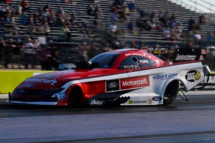 Mustang funny car on track