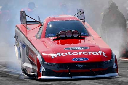 Mustang funny car on track