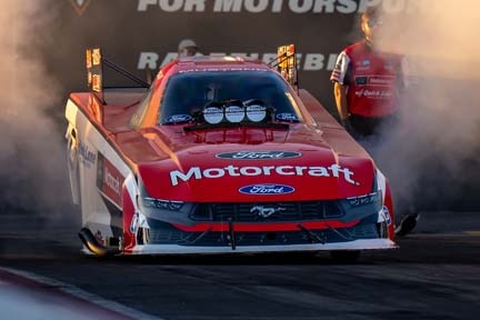 Mustang funny car on track