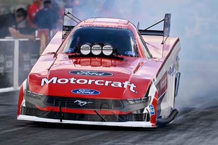 Mustang funny car on track