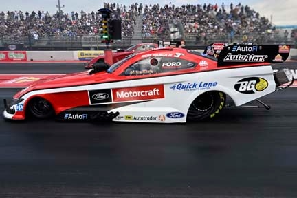 Mustang funny car on track