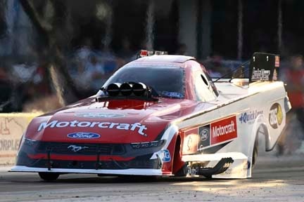 Mustang funny car on track