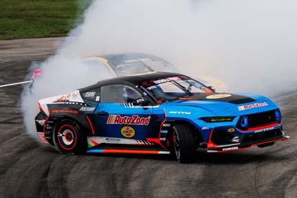 Mustang on the track