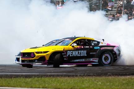 Mustang on the track